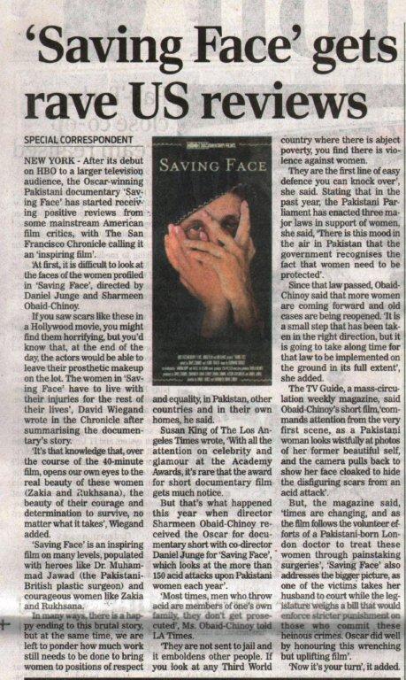 Sharmeen Obaid Chinoy - The Nation - 12 March 2012 Sharmeen Obaid Chinoy - The Nation - 12 March 2012